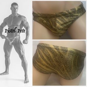 Pistol Pete Metallic Pouch Swim Briefs 32-38 Gently worn Nylon / spandex